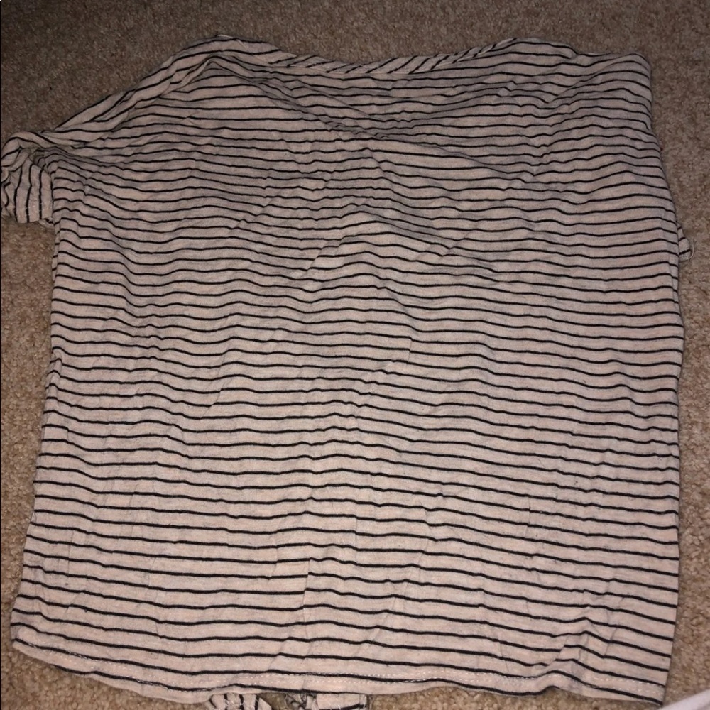 striped button down top - Picture 2 of 3